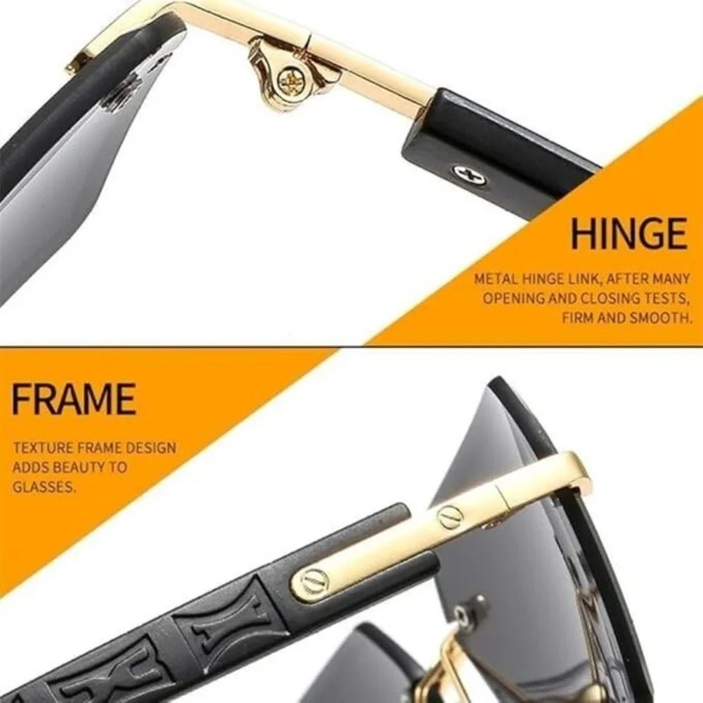 Sunglasses Women Fashion Square Dark Black Lens Business wear Street Shades 2026